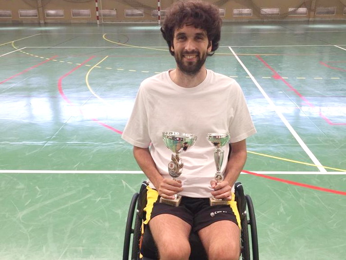 El motrileño Daniel Rodríguez, Campeón de Andalucía por equipos silla adaptado y tercero individual.